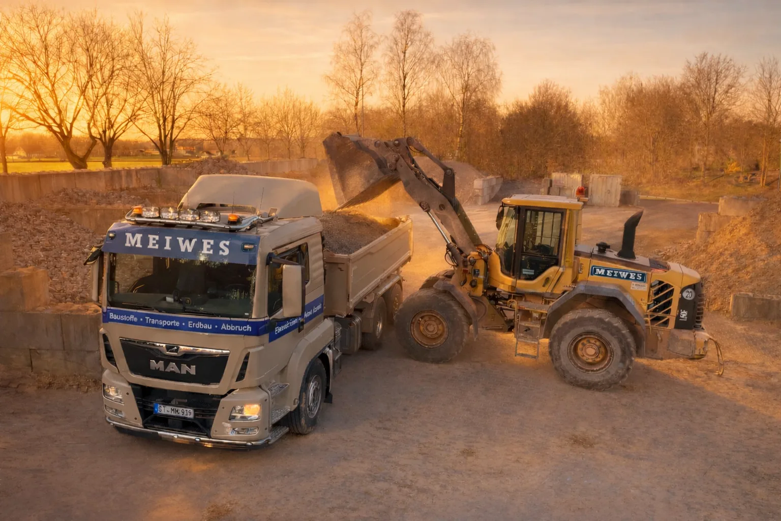 Schwerer Transport und Maschinenlogistik aus dem Fuhrpark von MEIWES